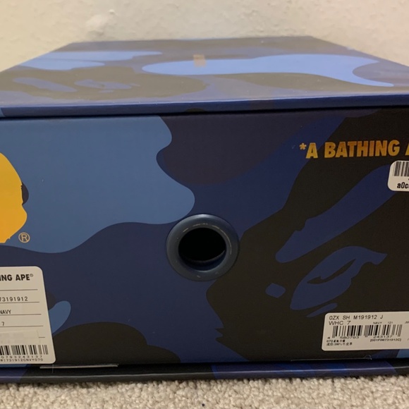 A Bathing Ape Bape Sta JJJJound White Navy Size 7 - Picture 12 of 14